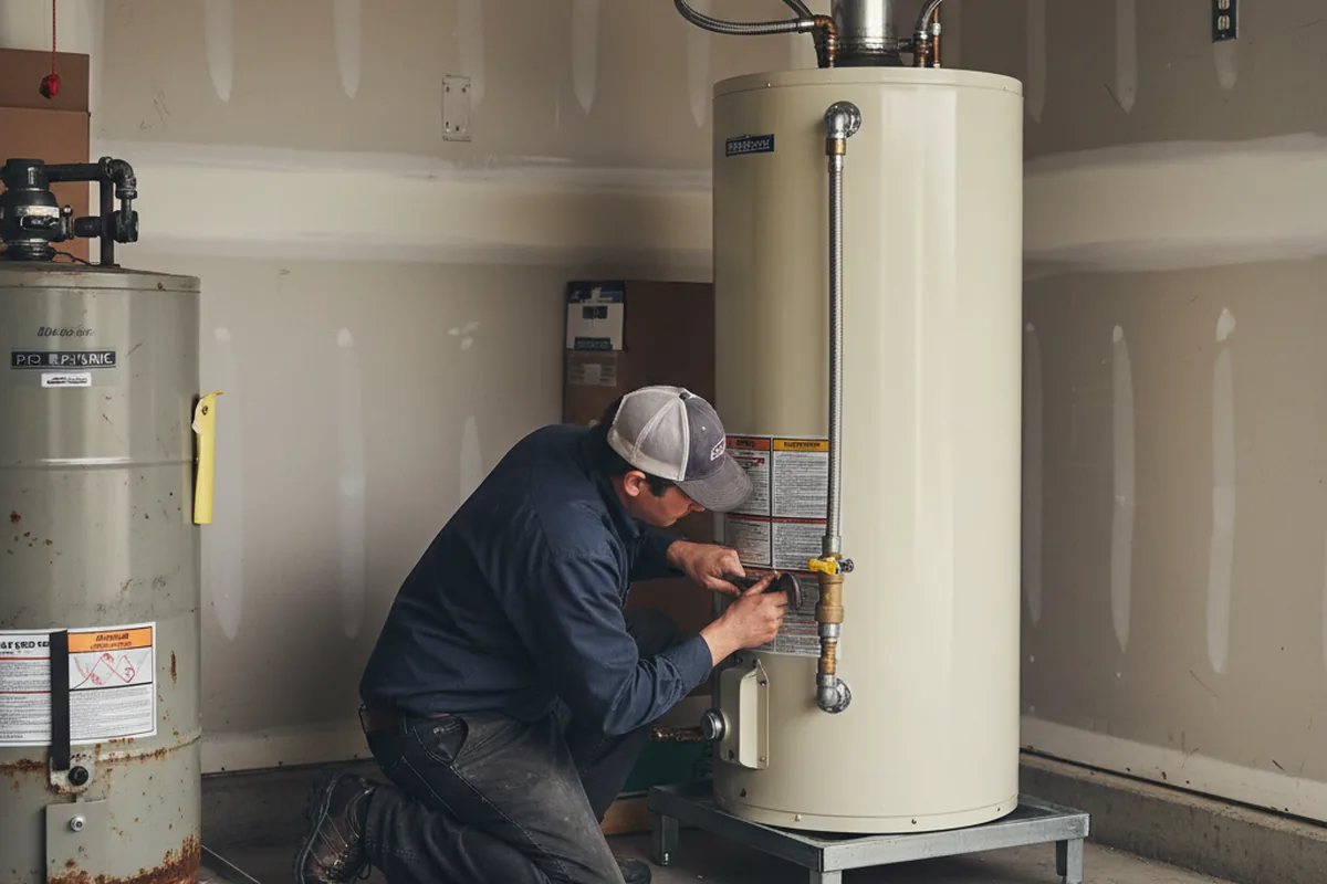 Water heater and shutoff valve replacement in Glynn